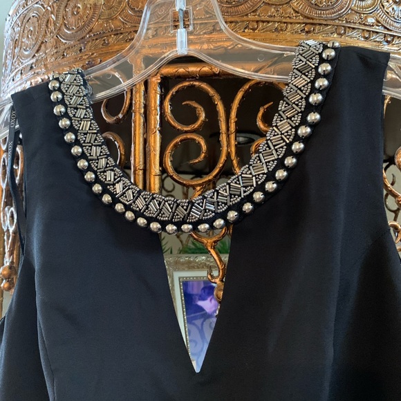 XOXO Black Beaded Detail Blouse S - Picture 2 of 5